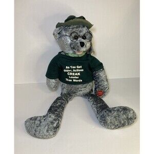 Chantilly Lane When I’m 64 Senior Moments Plush Bear Gray Collectible